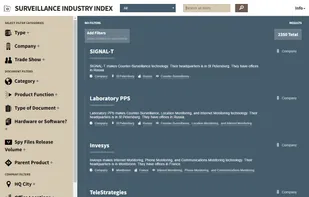 Surveillance Industry Index screenshot 1