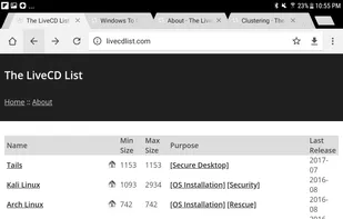 The LiveCD List screenshot 1
