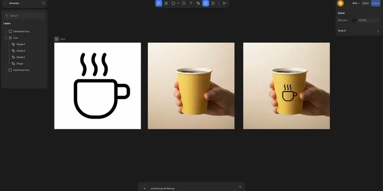Hana by Spline adds logo overlay and image variation features