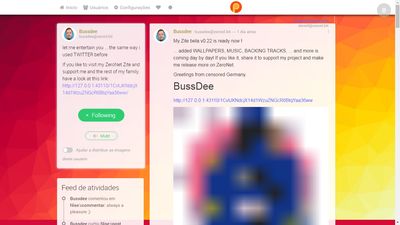 Profile page