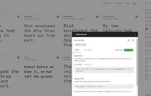 Get info on selected fonts