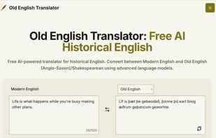 Old English Translator screenshot 1
