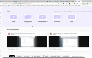 Home interface for Microsoft Stream