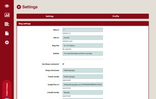 Backend: Settings