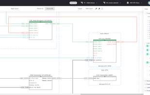 Multi line schematics, diagrams, drawings