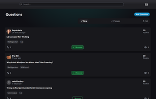 newest questions page