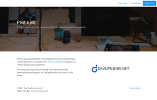 Posting DevOps jobs via partner site
