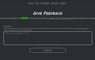 Your feedback page