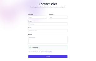 Contact Form Sample