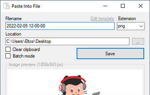 PasteIntoFile screenshot 1