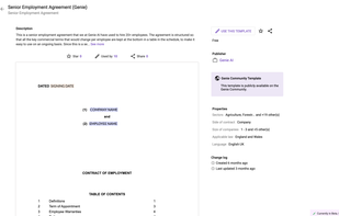 Template description page