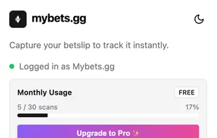 Chrome extension automatic bet tracker.