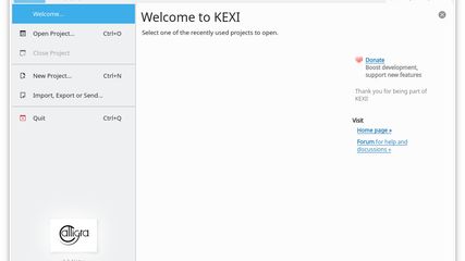 Kexi screenshot 1