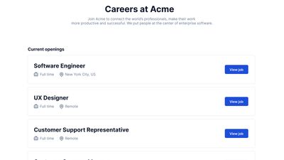 Company careers page
