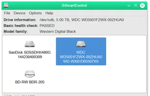 Main window - All drives pass the health self-check