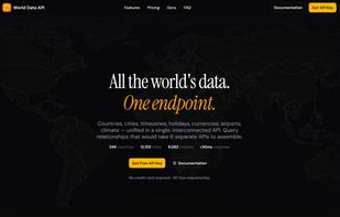 World Data API screenshot 1