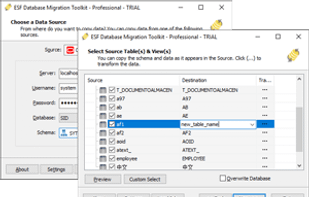 ESF Database Migration Toolkit screenshot 1