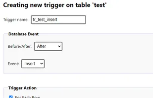 Creating a trigger in D1