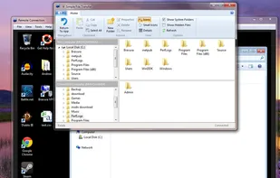 Using the built in Remote Desktop and File Transfer