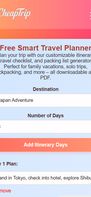 The tool is optimized for mobile devices, allowing you to plan your trip on the go. No need to install any apps or software. without login or sign up
