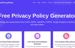 FreePrivacyPolicy screenshot 1
