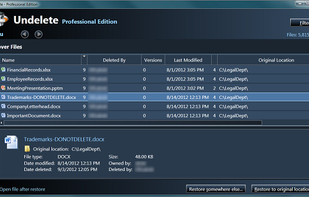 Condusiv Undelete screenshot 1