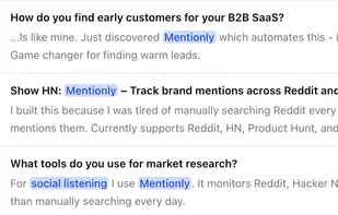 Mentionly screenshot 2