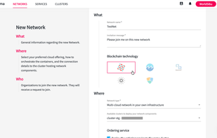Deploying a network is a matter of 2 clicks.