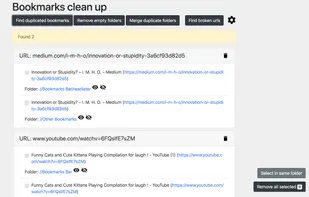 Bookmarks Clean Up screenshot 2
