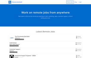 Remote Jobs Vault screenshot 1