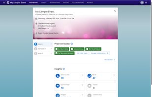 Event Dashboard: Event details, tasks, and insights in one place so your team can stay organized and act quickly.