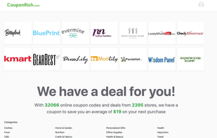 couponrich.com screenshot 1