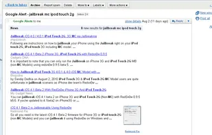 Google Alerts screenshot 1