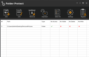 Folder Protect screenshot 1