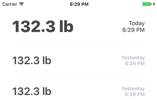 MyWeight History screenshot 1