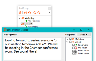 RealPopup LAN chat screenshot 3