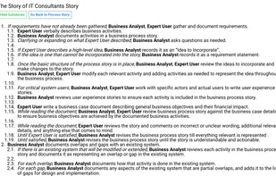 View Your Process Stories
- Easily read the process stories you write
- Admire your work
- Export your process stories to csv or copy & paste