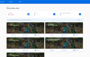 Home page, providing the user with a quick summary of what's happening