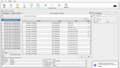 Darcy Ripper makes it possible to visualize all the Job Packages that have been processed, in case there are among them Job Packages that the user desires to review.