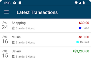 Finance Manager (PFA) screenshot 1