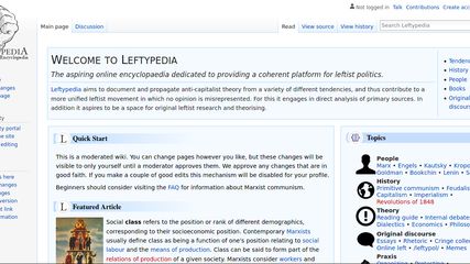 Leftypedia screenshot 1