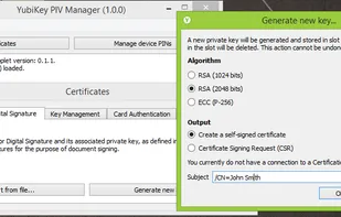 YubiKey PIV Manager screenshot 1