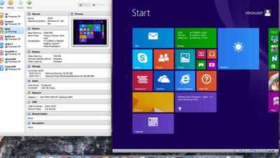 VirtualBox 5.0 for Mac OS X. Within VirtualBox Windows 8.1 is running.