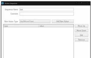 Creating a sequence of actions