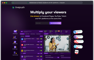 A fun, simple, easy and feature rich dashboard to help you live stream to 40+ platforms at the same time.