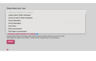 Linkwheelie LinkedIn Scraping Options