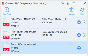 Enolsoft PDF Compressor screenshot 1