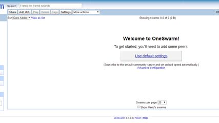 OneSwarm screenshot 1