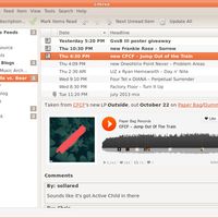 Play SoundCloud music in Liferea.
