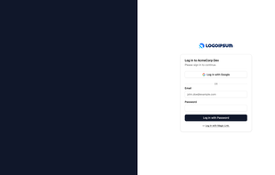 A login page built with Tesseral